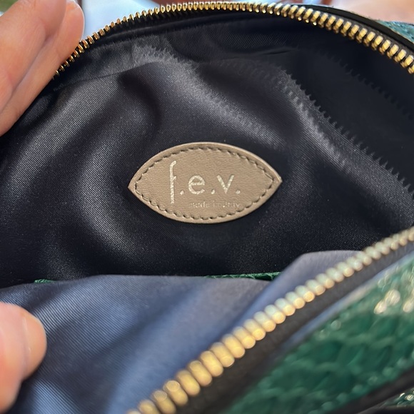 f.e.v. By Francesca E. Versace snakeskin bon bon crossbody bag. - Picture 4 of 9